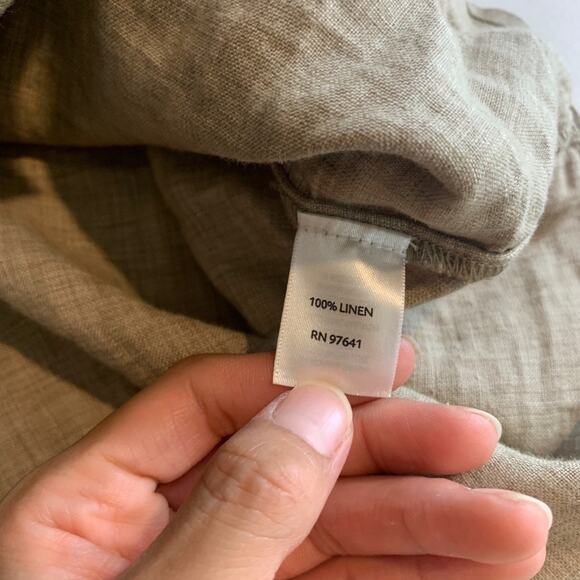 J Jill Shirt Womens 2X Plus Willow Linen Long Sleeve Button Up Lightweight - Picture 8 of 11